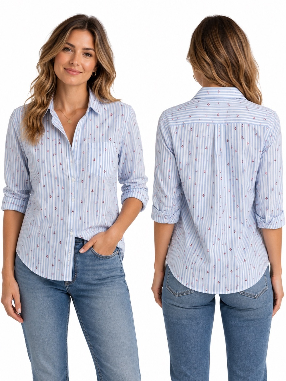 Frank & Elieen Women’s Shiley Button Down Size M